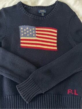 Ralph Lauren Navy Flag Sweater